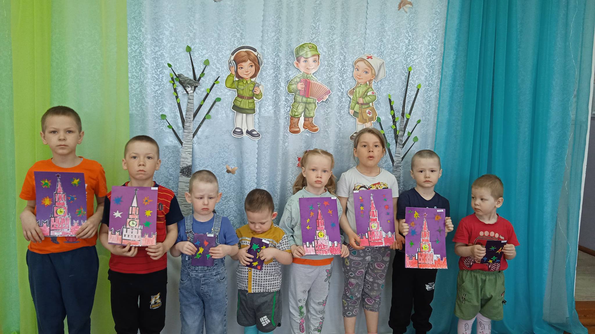Занятие в дошкольной группе &amp;quot;Салют Победы&amp;quot;.